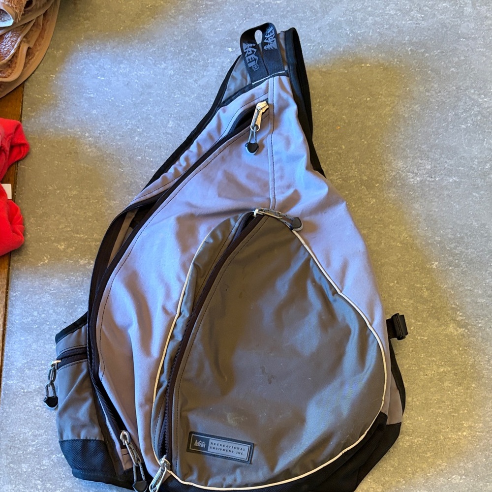 REI Two-Tone Gray Sling Backpack